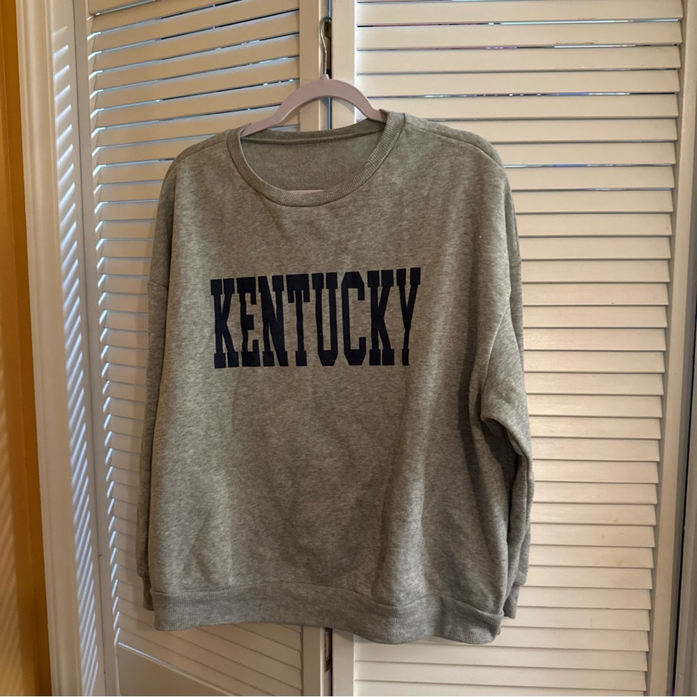 SHEIN Light Gray Fleece Top